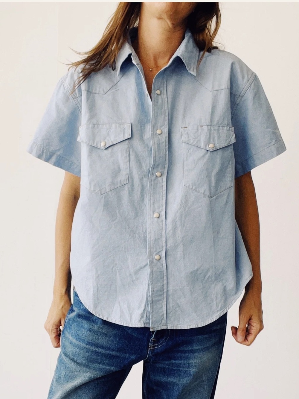 Hey Gang The S/S Western Shirt Chambray